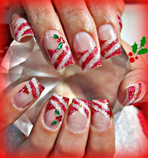 christmas nails acrylic|christmas nail designs simple.